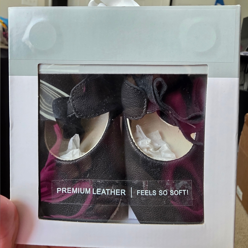 Robeez Sofia Black Leather Shoes
